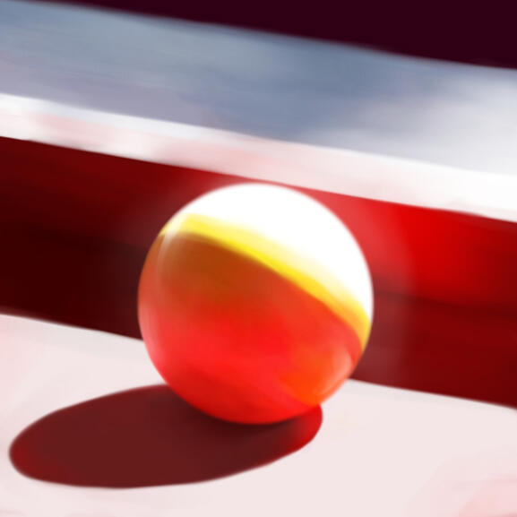 Digital light study of a pool ball